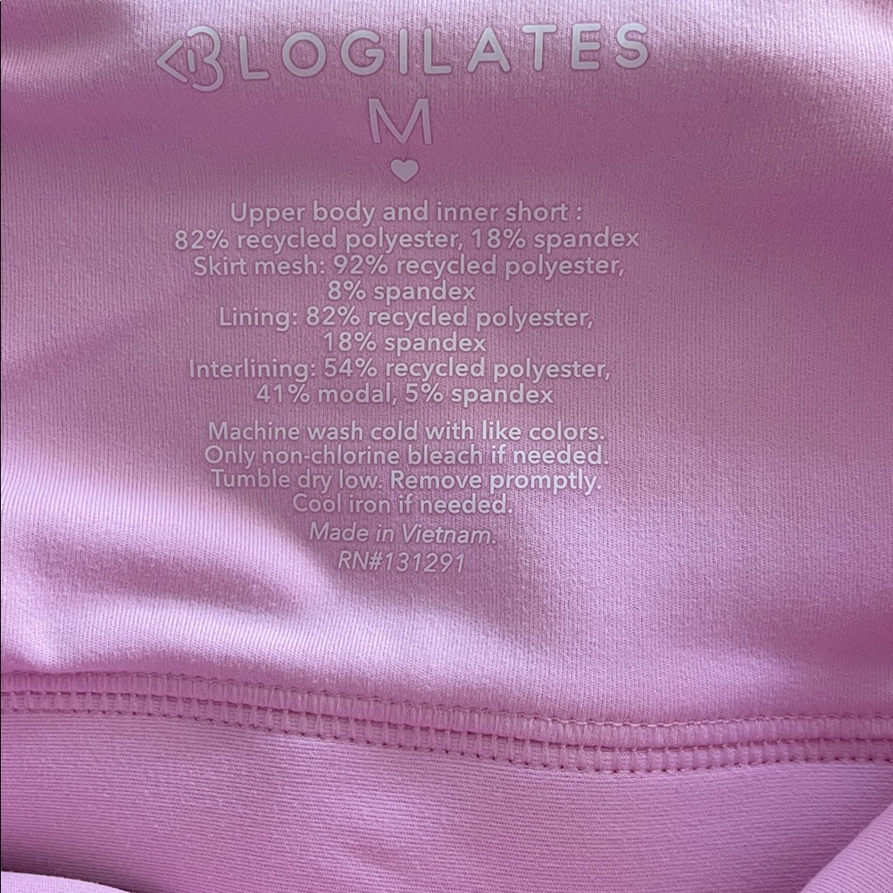 Blogilates Pink Tiered Ballerina Dress Medium NWT - Picture 6 of 7